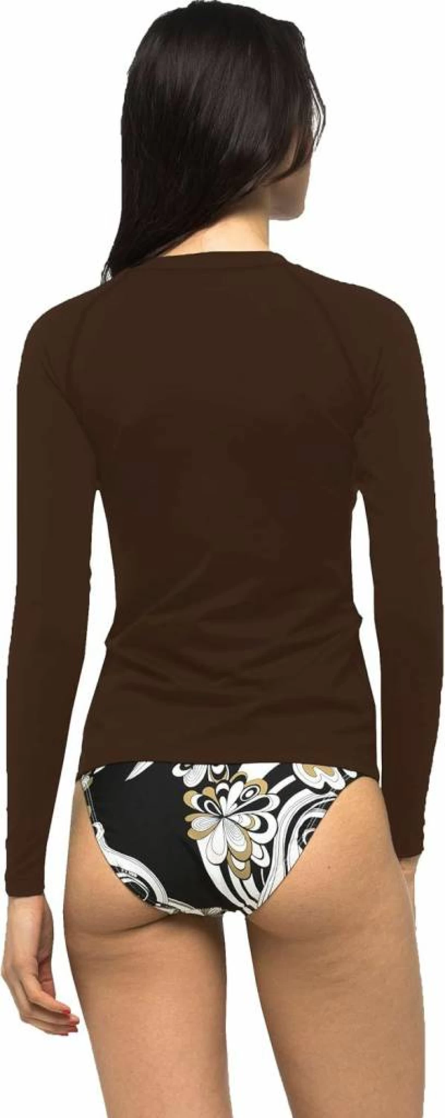 Private Island Women's UPF 50+ Long Sleeve Rash Guard Swimsuit Top for Sun Protection & Workout