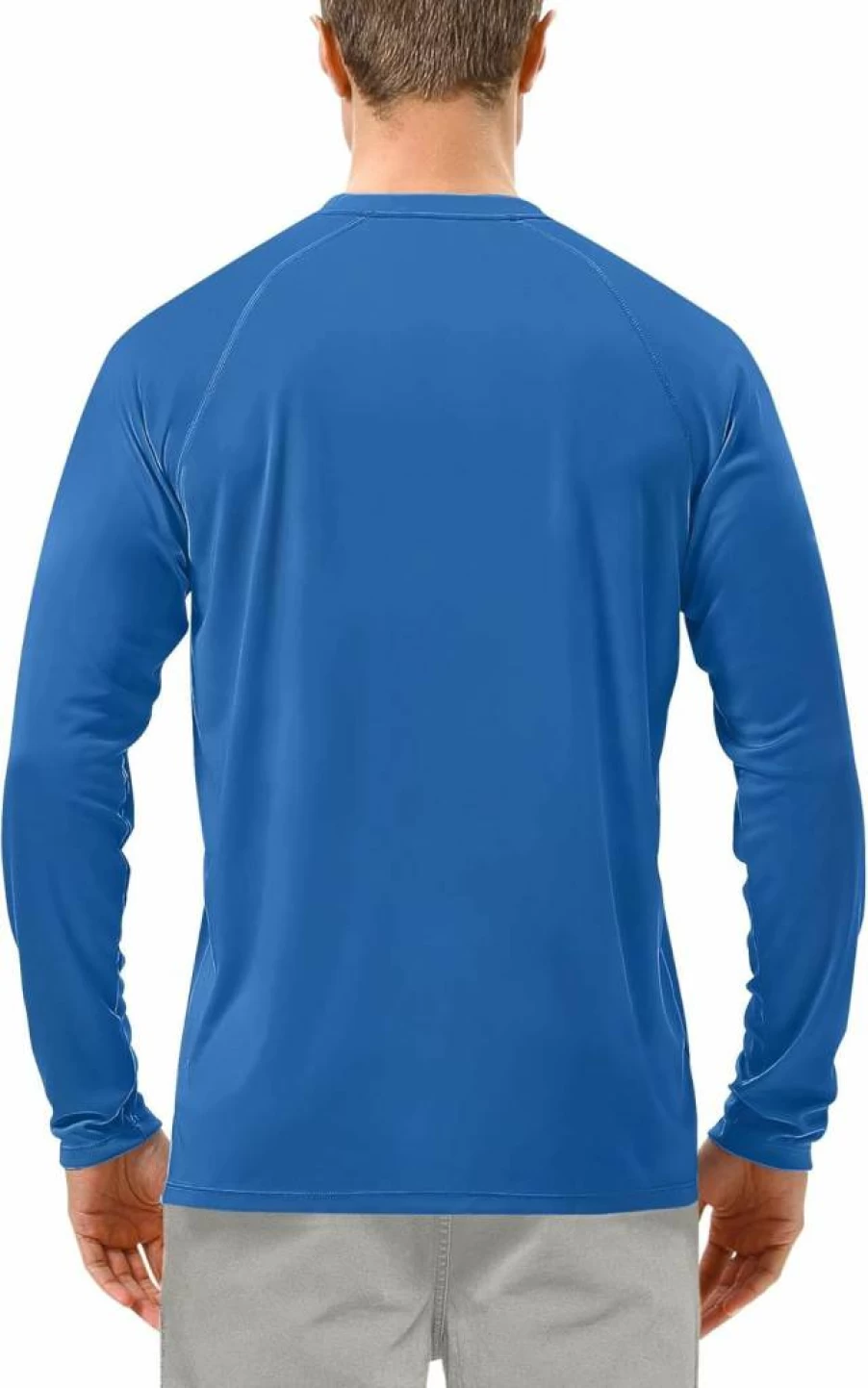 Roadbox Men's UPF 50+ UV Protection Long Sleeve Rash Guard Shirt for Fishing, Hiking, Swimming & Outdoor Activities