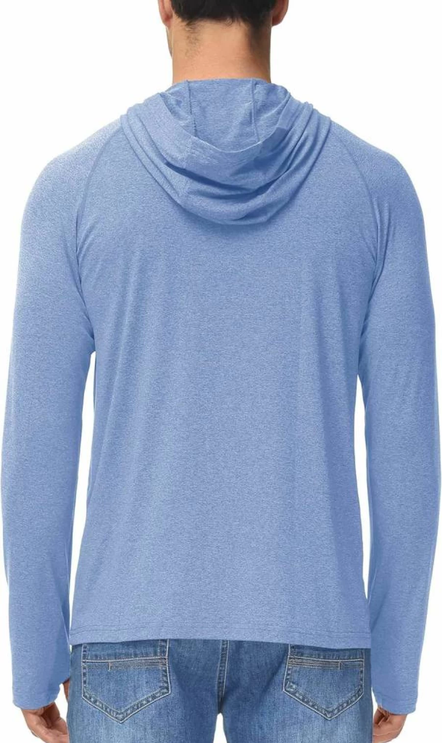 MAGCOMSEN Men's UPF 50+ Sun Protection Hoodie - Lightweight Long Sleeve Rash Guard for Fishing, Swimming & Workout