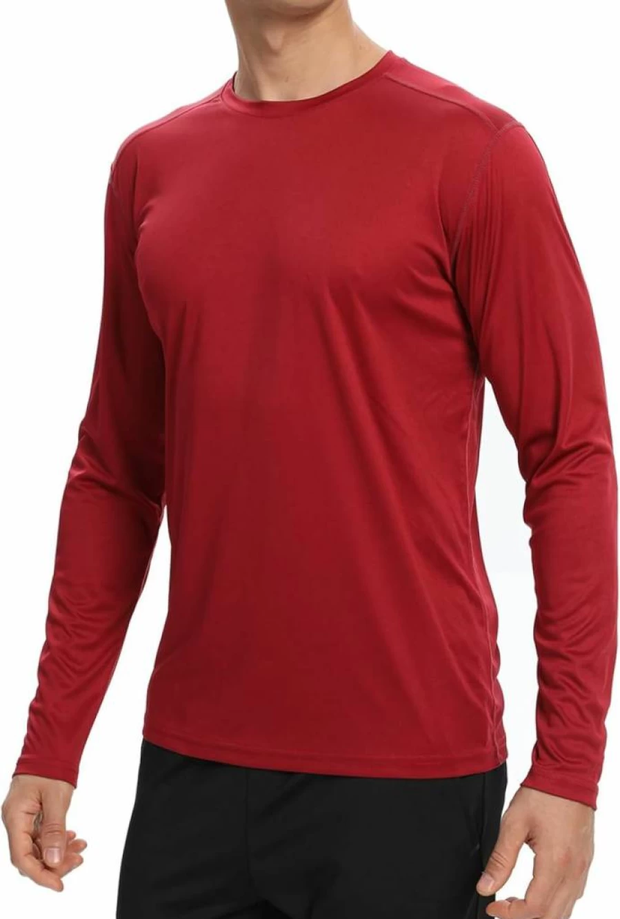 AyeGoo Men's Long Sleeve UPF 50+ Sun Protection T-Shirts - 1/3/6 Pack Quick-Dry Lightweight Workout Running Shirts