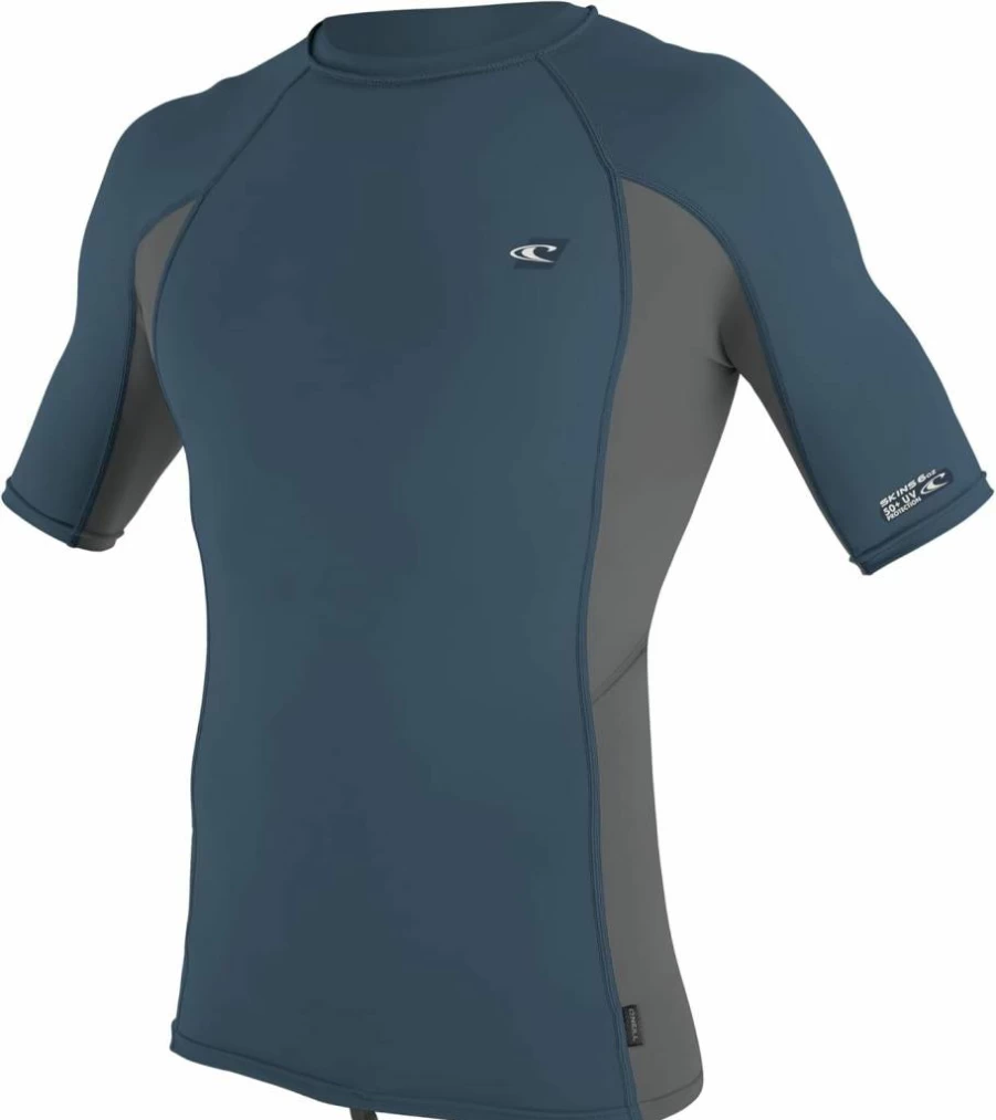 O'Neill Men's Premium Skins Short Sleeve Rash Guard - UPF Sun Protection Swim Shirt