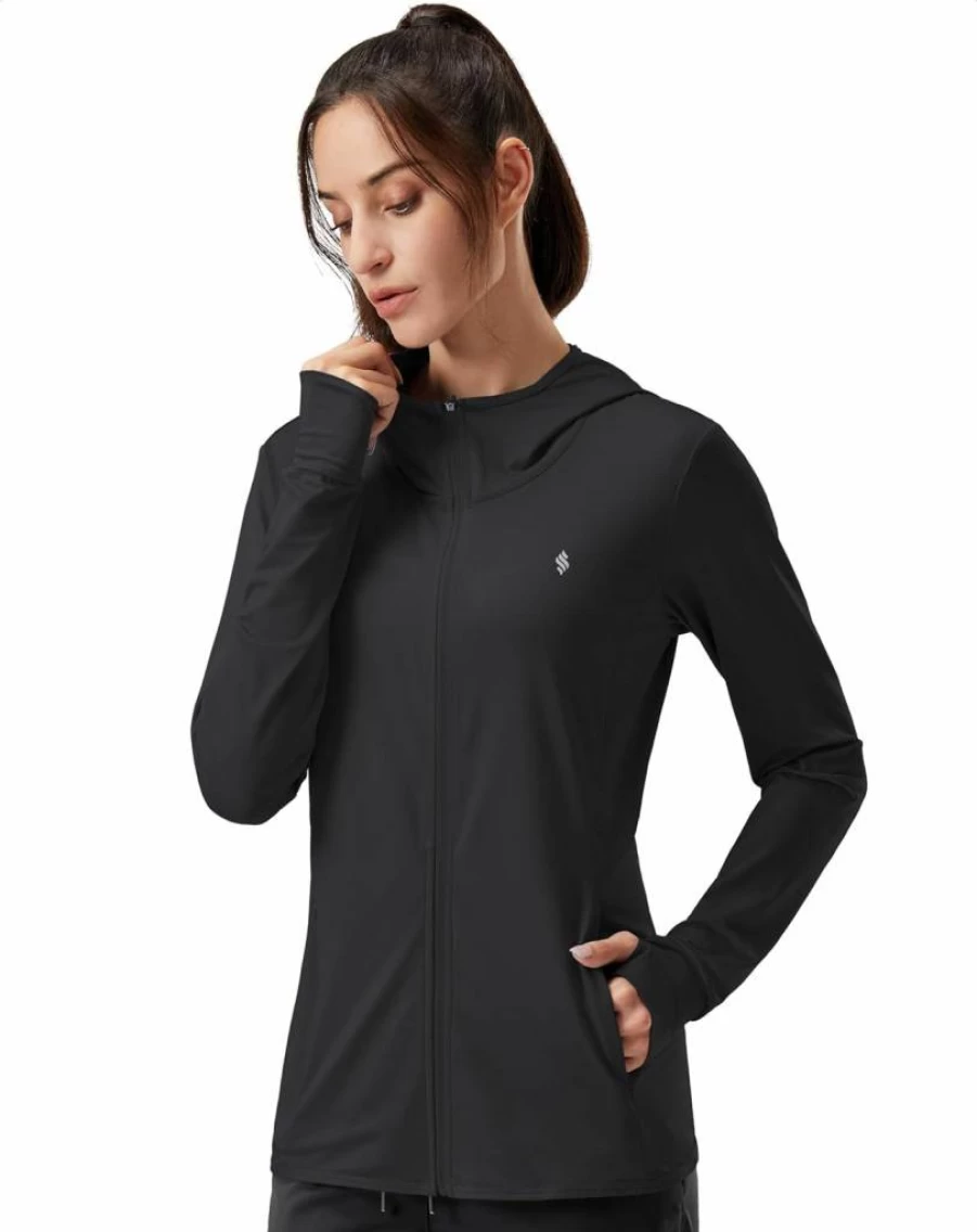 Soothfeel UPF 50+ Women's Sun Protection Hoodie - Lightweight Long Sleeve Outdoor Shirt with Pocket for Hiking & Beach