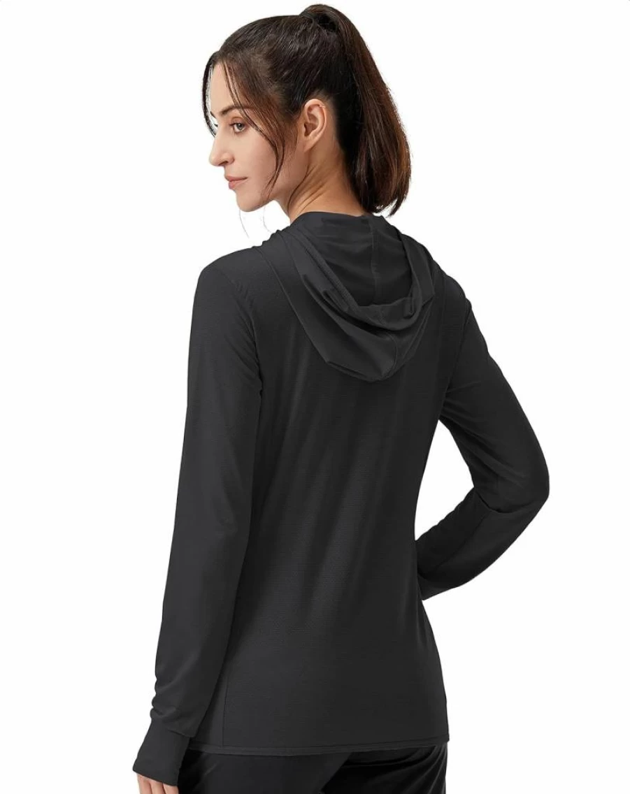 Soothfeel UPF 50+ Women's Sun Protection Hoodie - Lightweight Long Sleeve Outdoor Shirt with Pocket for Hiking & Beach