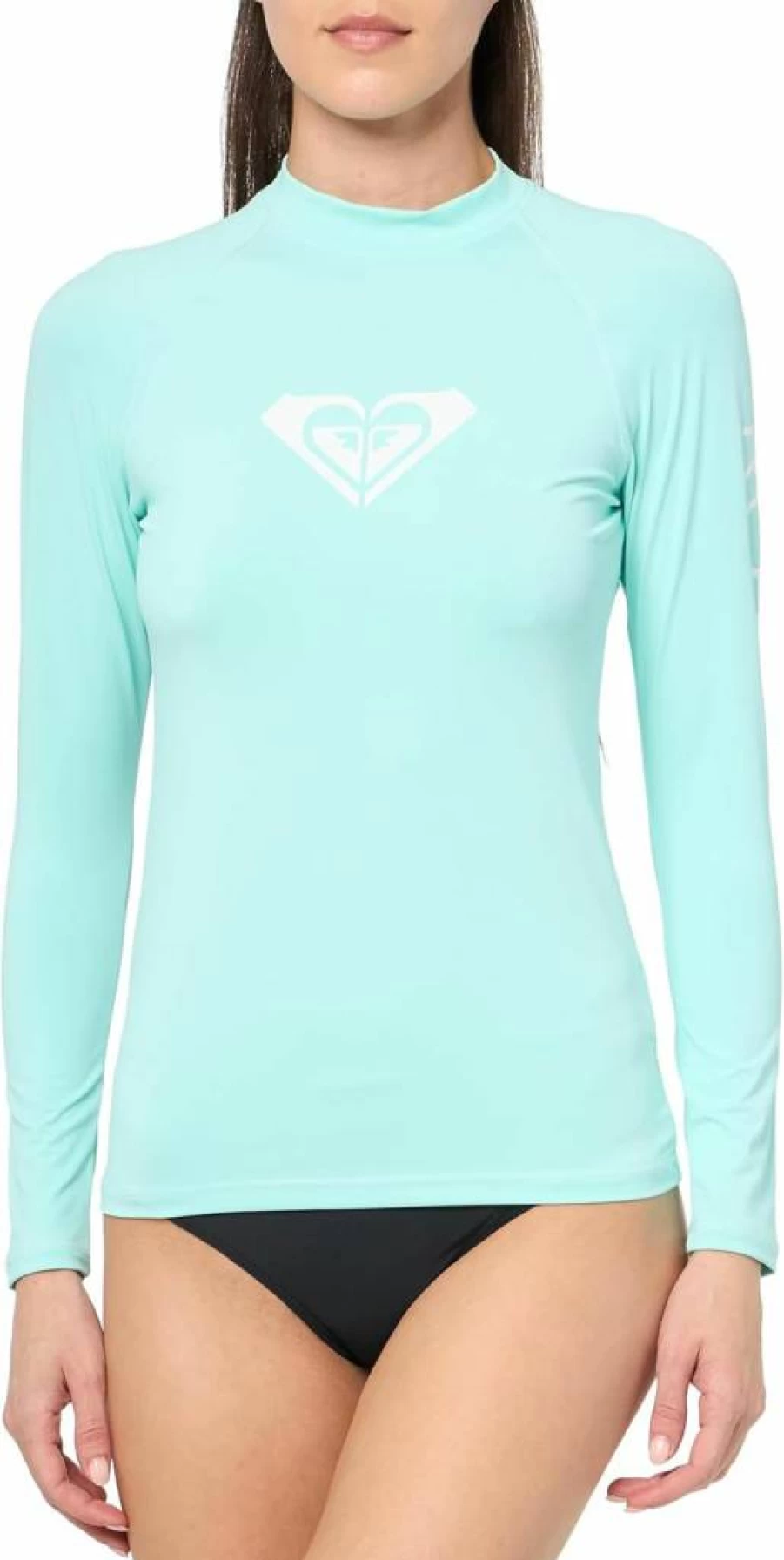 Roxy Women's UPF 50+ Quick-Dry Rashguard - Compression Surf Swim Shirt for Yoga, Hiking, Volleyball & Workout