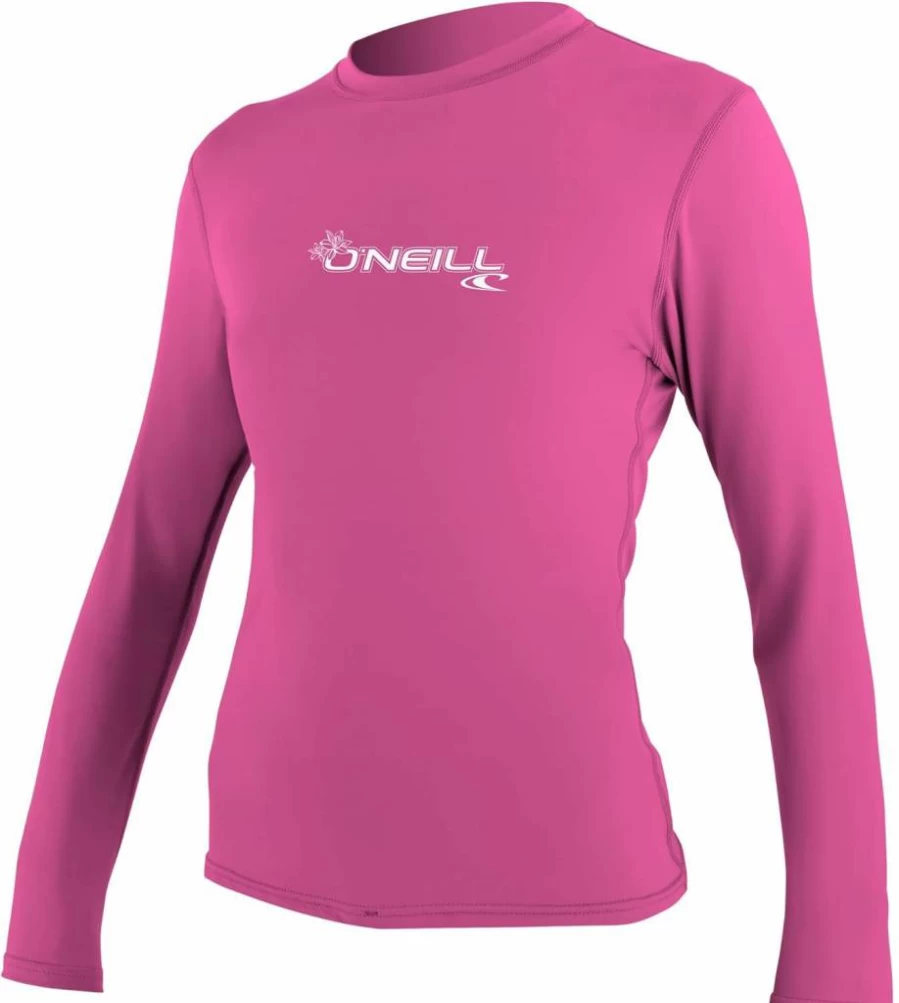 O'Neill Women's UPF 50+ Long Sleeve Sun Shirt - Basic Skins UV Protection Surf Swim Top