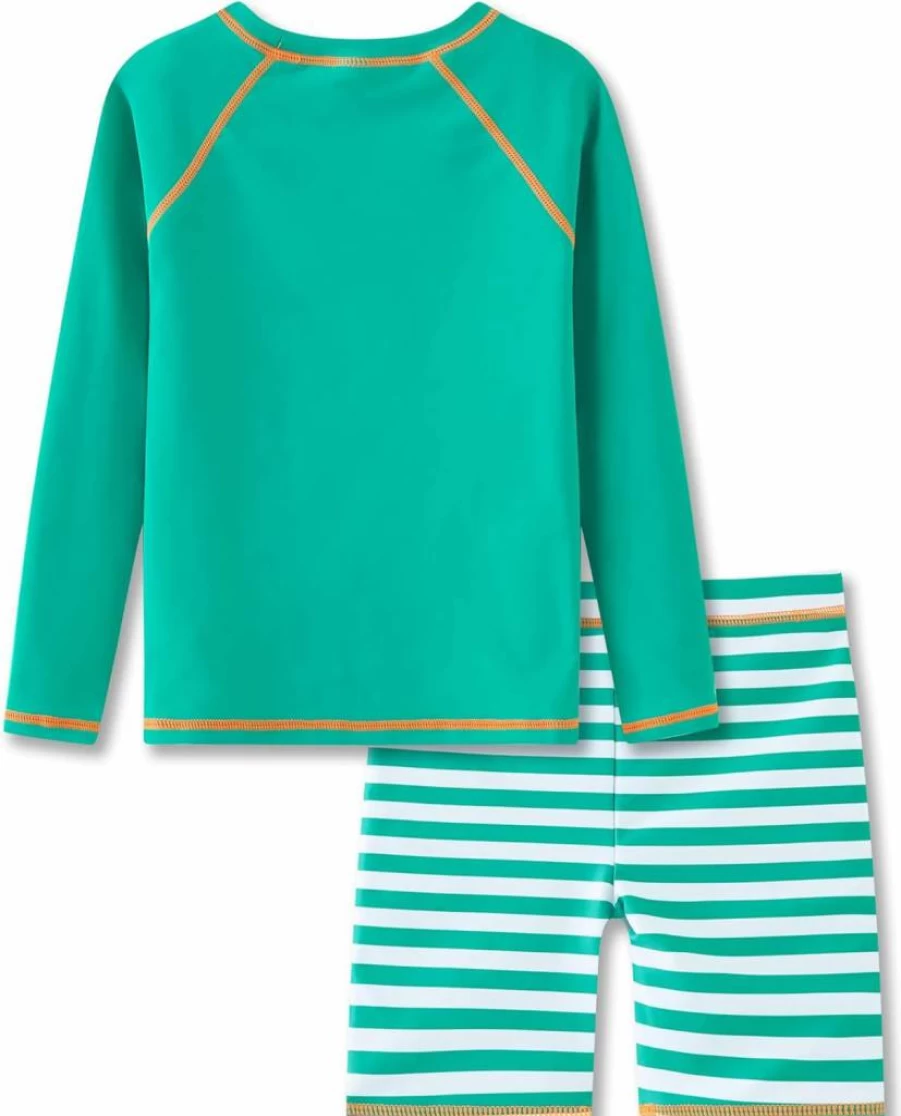 UMELOK Boys' Rash Guard Swim Set - UPF 50+ Sun Protection, Quick-Dry Swim Shirt & Shorts for Kids
