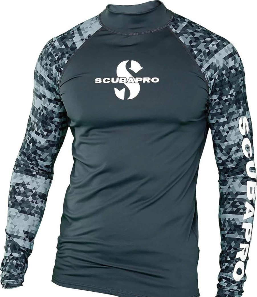 Scubapro Men's Rash Guard - UPF Sun Protection Swim Shirt for Scuba Diving & Water Sports