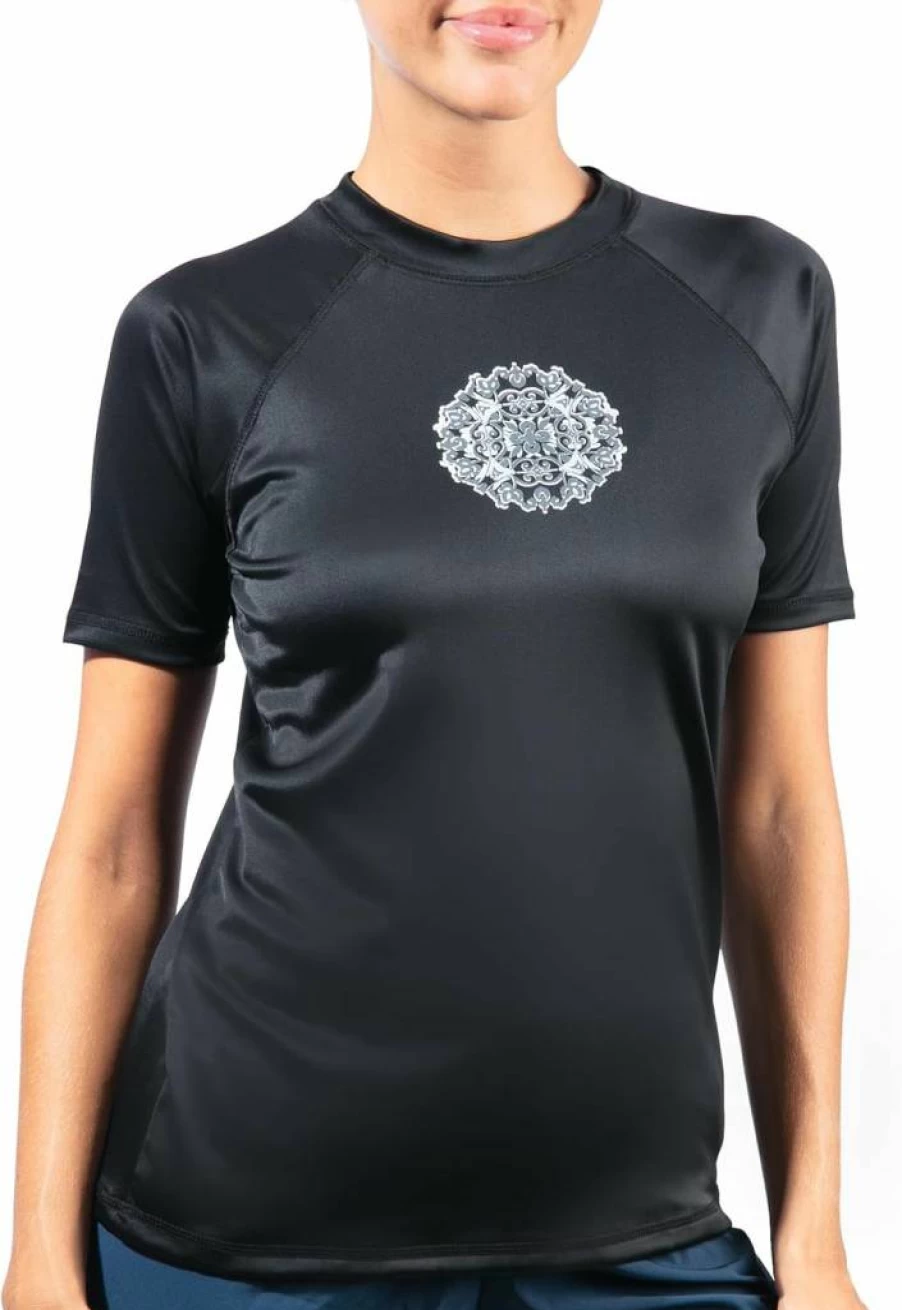 Kanu Surf Women's UPF 50 Breeze Rashguard - Short Sleeve Active Swim Shirt & Workout Top for Surfing Yoga Fitness