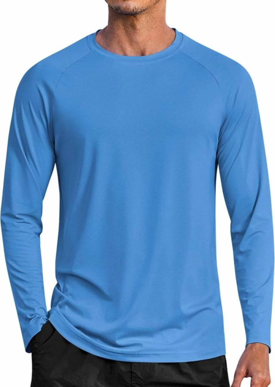 COOFANDY Men's UPF Sun Protection Long Sleeve Rash Guard Shirt - Lightweight Quick Dry Swim & Fishing Shirt