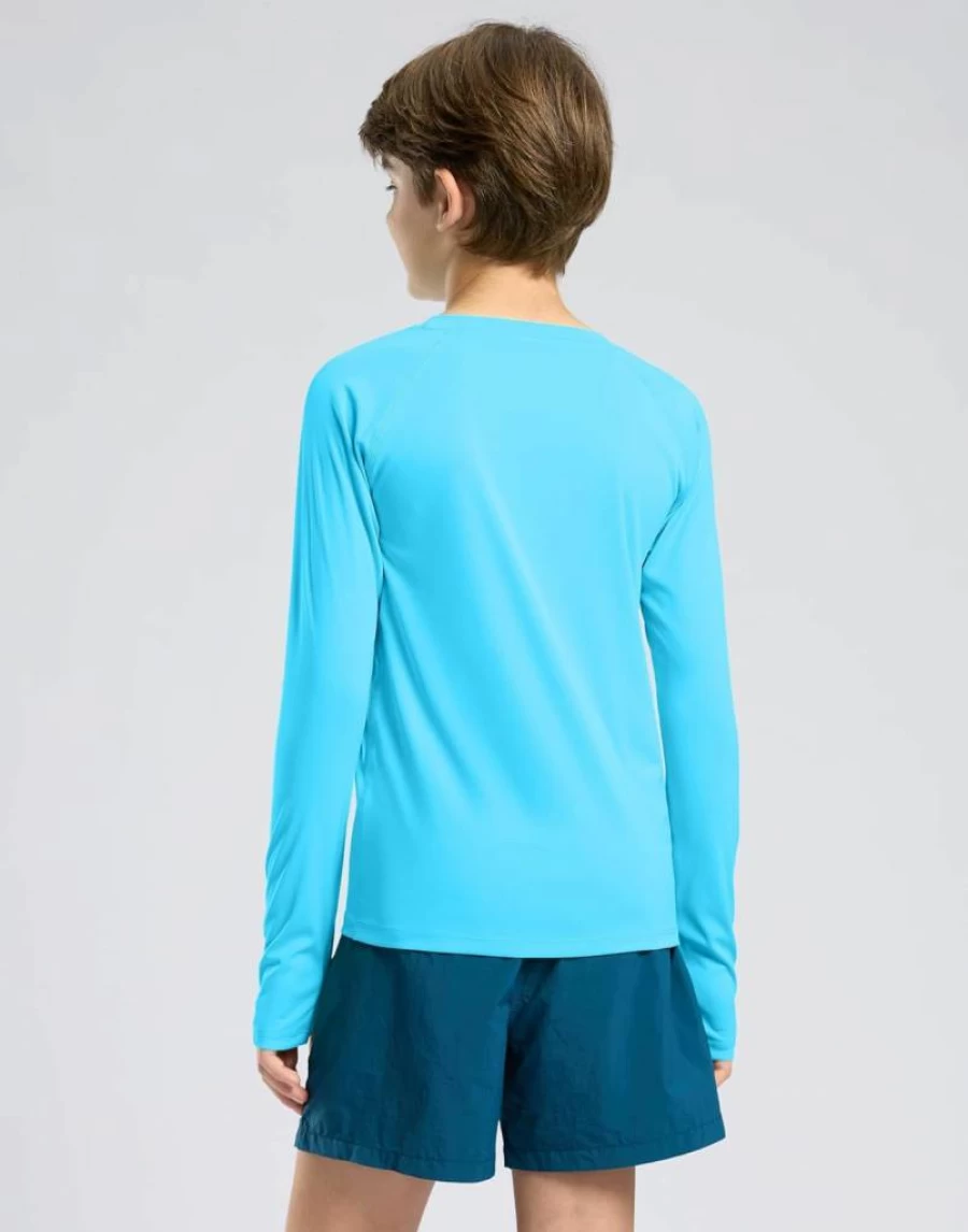 G Gradual Boys UPF 50+ Long Sleeve Rash Guard Swim Shirt - Quick Dry Lightweight Sun Protection Shirt for Kids Swimming & Water Activities