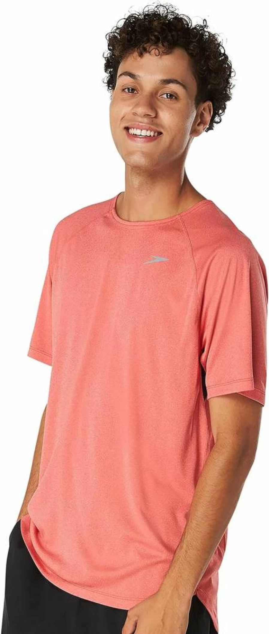 Speedo Men's UV Protection Short Sleeve Swim Shirt - Fitness Rashguard for Swimming & Water Sports