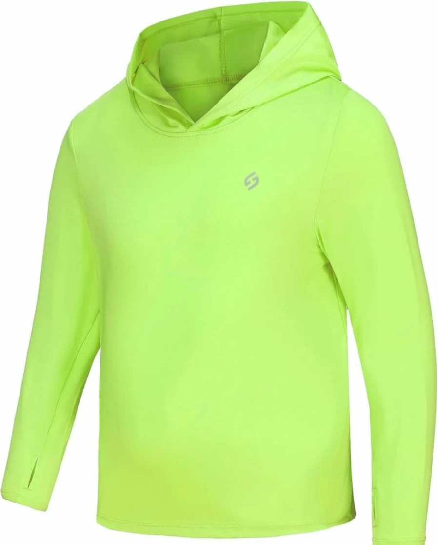 HODOSPORTS Boys UPF 50+ Sun Protection Rash Guard Swim Shirt Long Sleeve Hooded Swimsuit for Kids Swimming Hiking Surfing