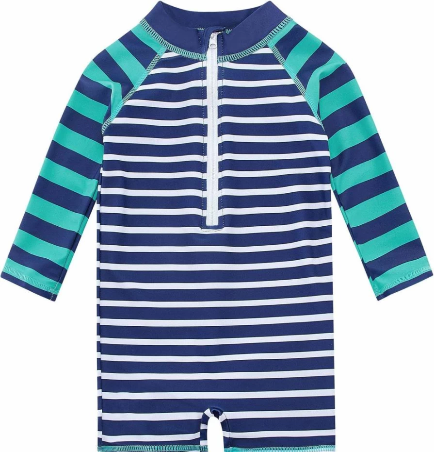 Funnycokid UPF 50+ Baby Boy Rash Guard Swim Suit - Sun Protective Toddler Bathing Suit for Boys 6 Months to 4 Years