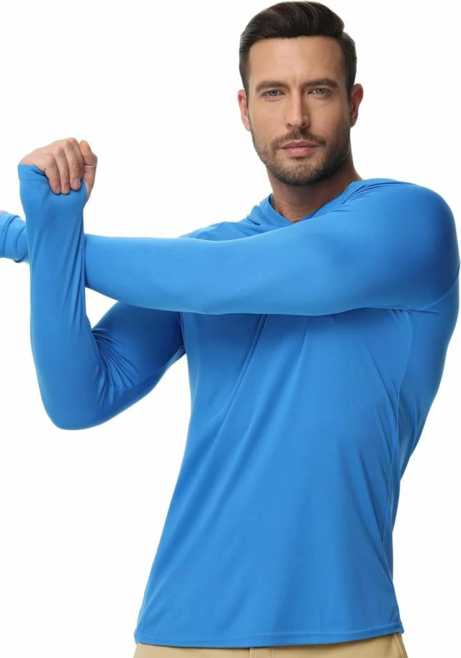 Boladeci Men's UPF 50+ Sun Protection Hoodie - Lightweight Long Sleeve UV Shirt for Fishing, Hiking & Swimming