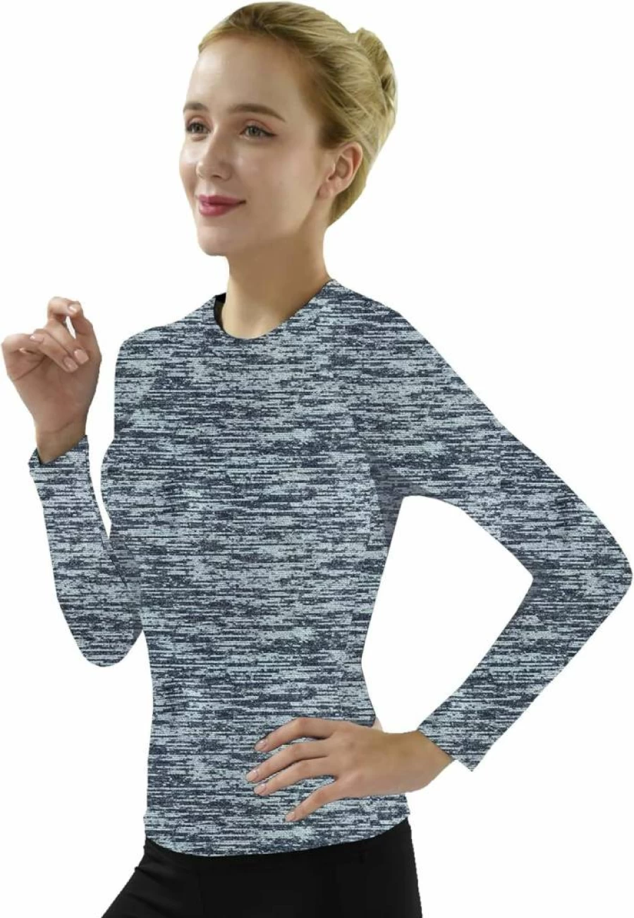 Private Island Women's UPF 50+ Long Sleeve Swim Shirt - Rash Guard T-Shirt for Sun Protection & Workout