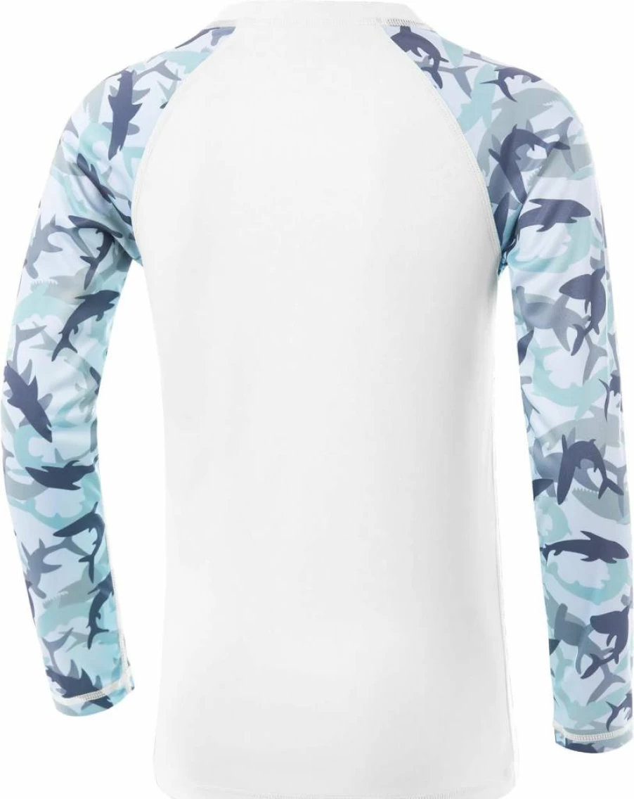 DRONIRING Boys' UPF 50+ Sun Protection Rash Guard Swim Shirt Long Sleeve UV Water Shirt for Swimming Fishing Beach Surfing Youth Kids