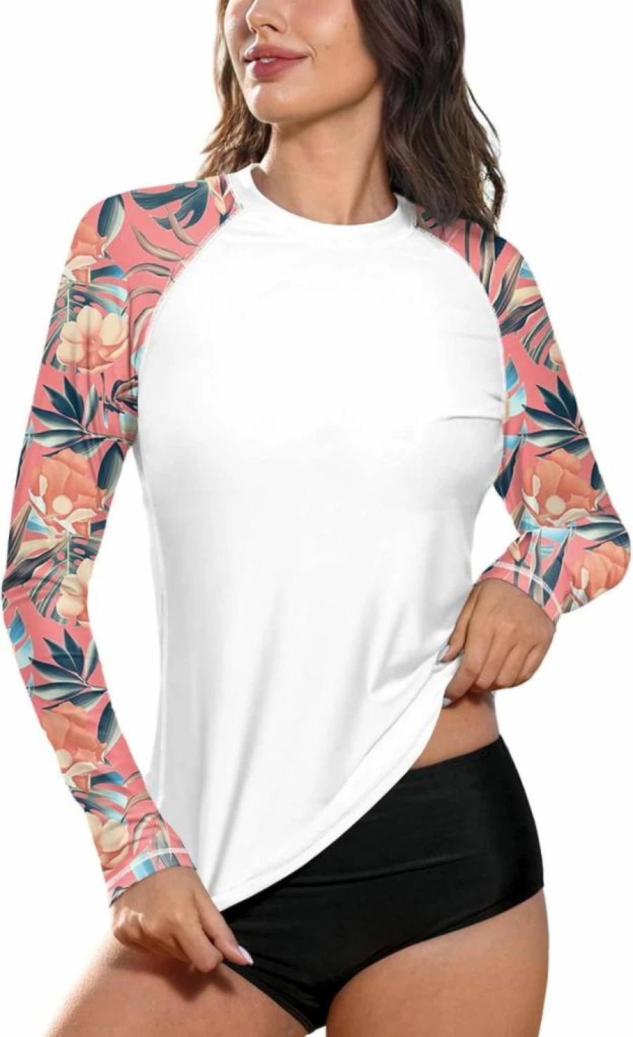 BesserBay Women's UPF 50+ Long Sleeve Rash Guard Swim Shirt for Sun Protection