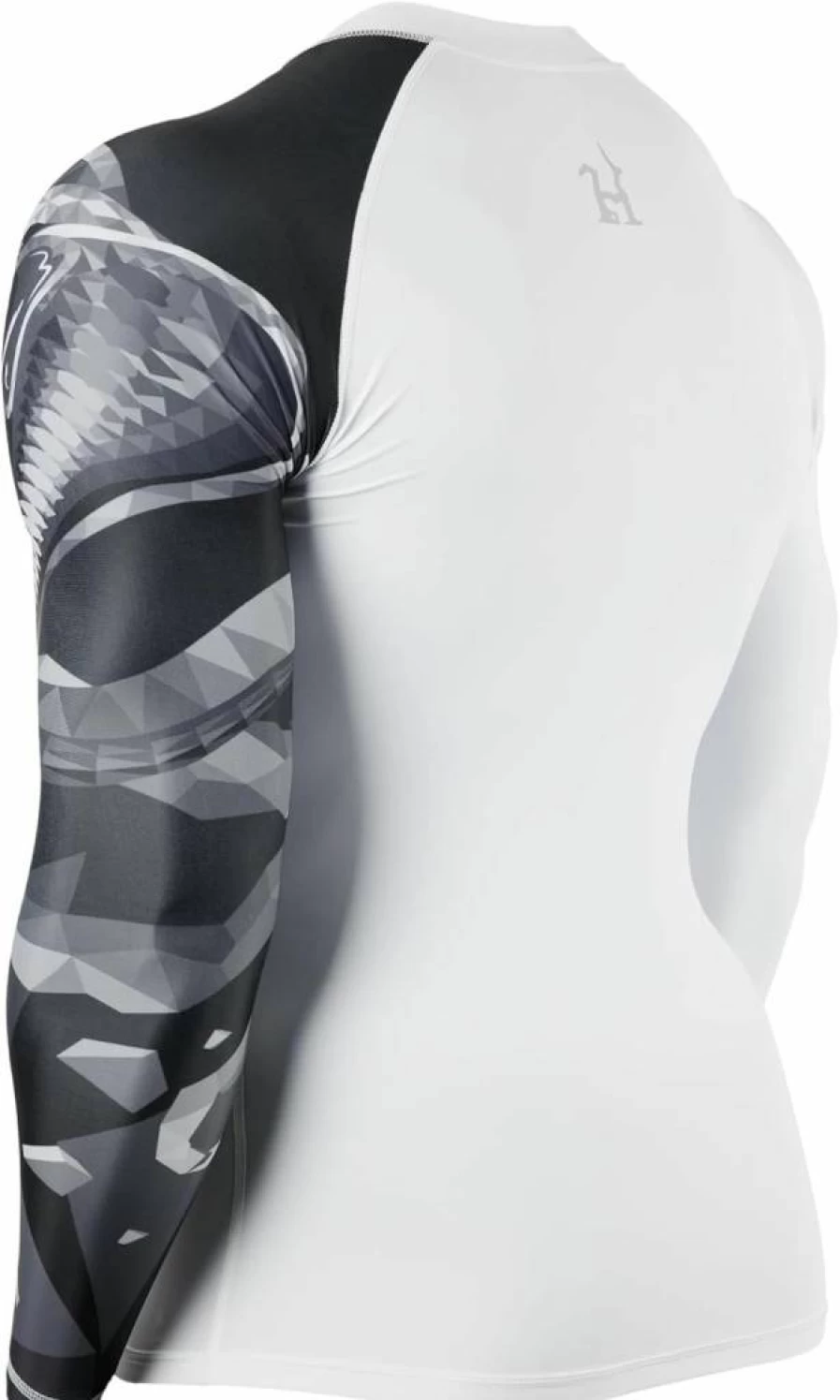 HUGE SPORTS Men's UPF 50+ Long Sleeve Zip Rash Guard Swim Shirt - Sun Protective & Quick-Drying Swim Top for Swimming & Water Sports