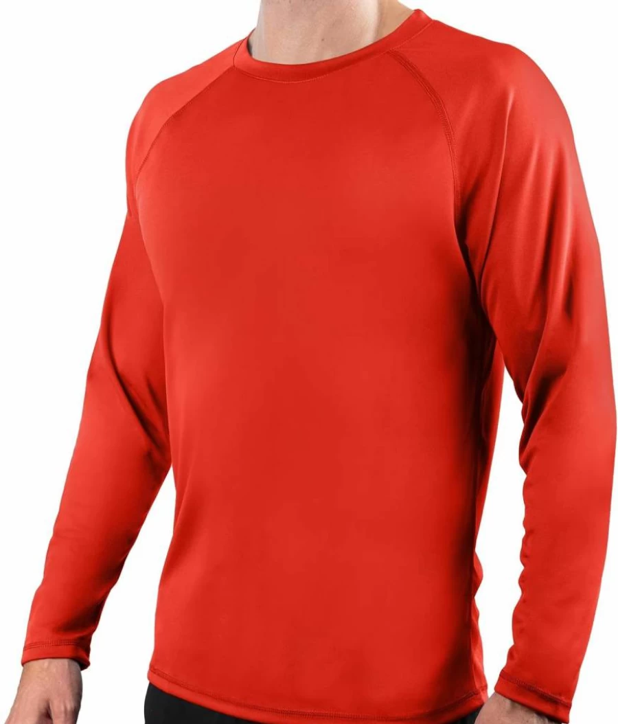 Kanu Surf Men's UPF 50 Long Sleeve Rash Guard Shirt - Sun Protective Swim & Athletic Top for Surfing, Fishing, Running