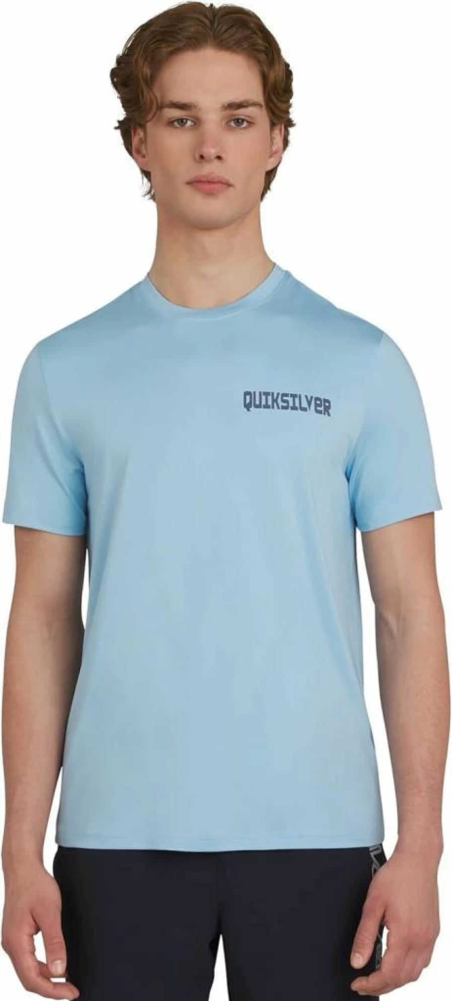 Quiksilver Men's UPF 50 Sun Protection Rash Guard Shirt - Short Sleeve Swim Top for Swimming & Surfing