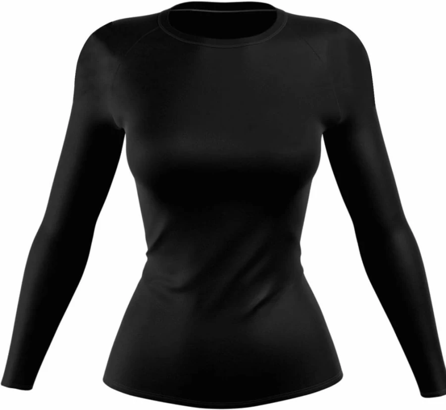 ROAR MMA BJJ Rash Guard Long Sleeve No-Gi Grappling Shirt - Medium, Black - Men's Compression Fight Gear for MMA & Brazilian Jiu-Jitsu Training