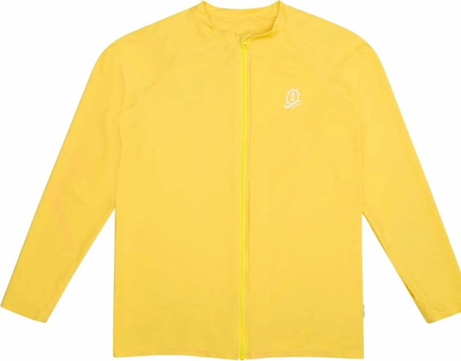 SwimZip Men's UPF 50+ Long Sleeve Rash Guard Swim Shirt with Zipper Sun Protection