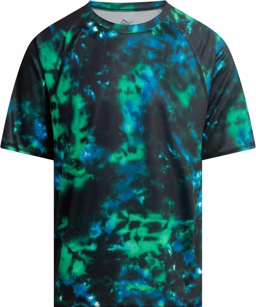Kanu Surf Men's UPF 50 Sun Protection Rash Guard Swim Shirt Short Sleeve (Regular & Extended Sizes)