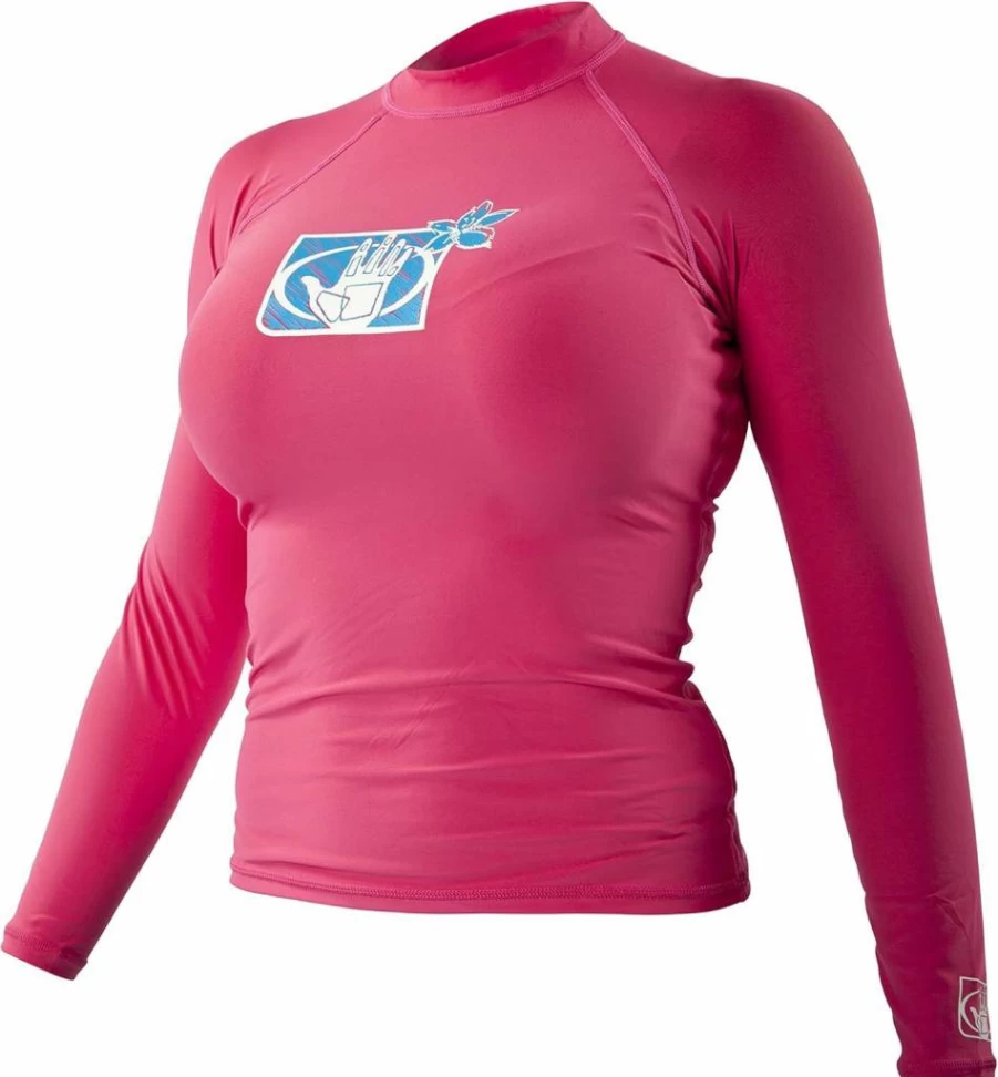 Body Glove Women's Long Sleeve Rashguard Top - Basic Fitted LA Swim Shirt for Sun Protection