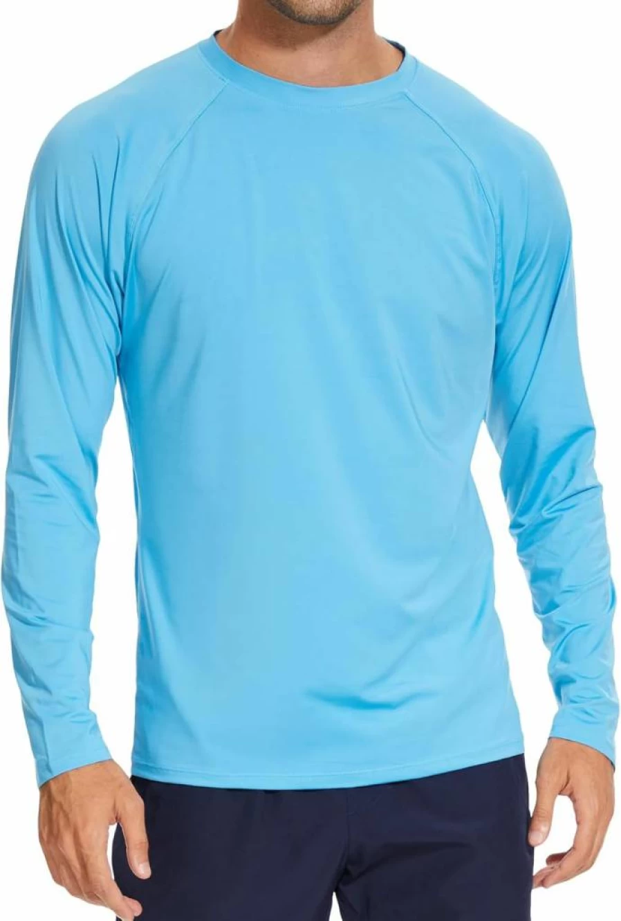 Arcweg Men's Long Sleeve Rash Guard Swim Shirt - UV Protection Diving & Surfing Fit Top T-Shirt