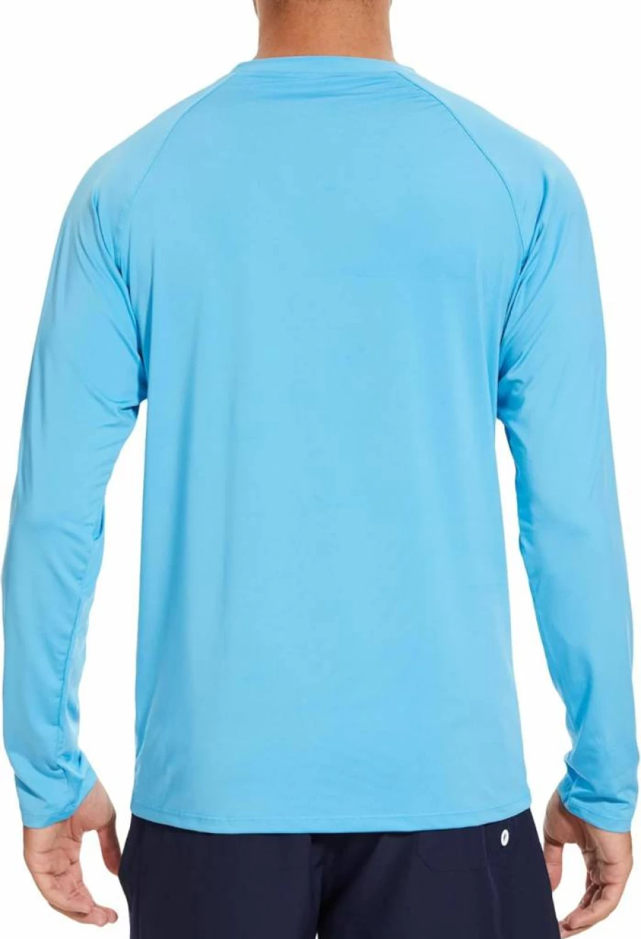 Arcweg Men's Long Sleeve Rash Guard Swim Shirt - UV Protection Diving & Surfing Fit Top T-Shirt