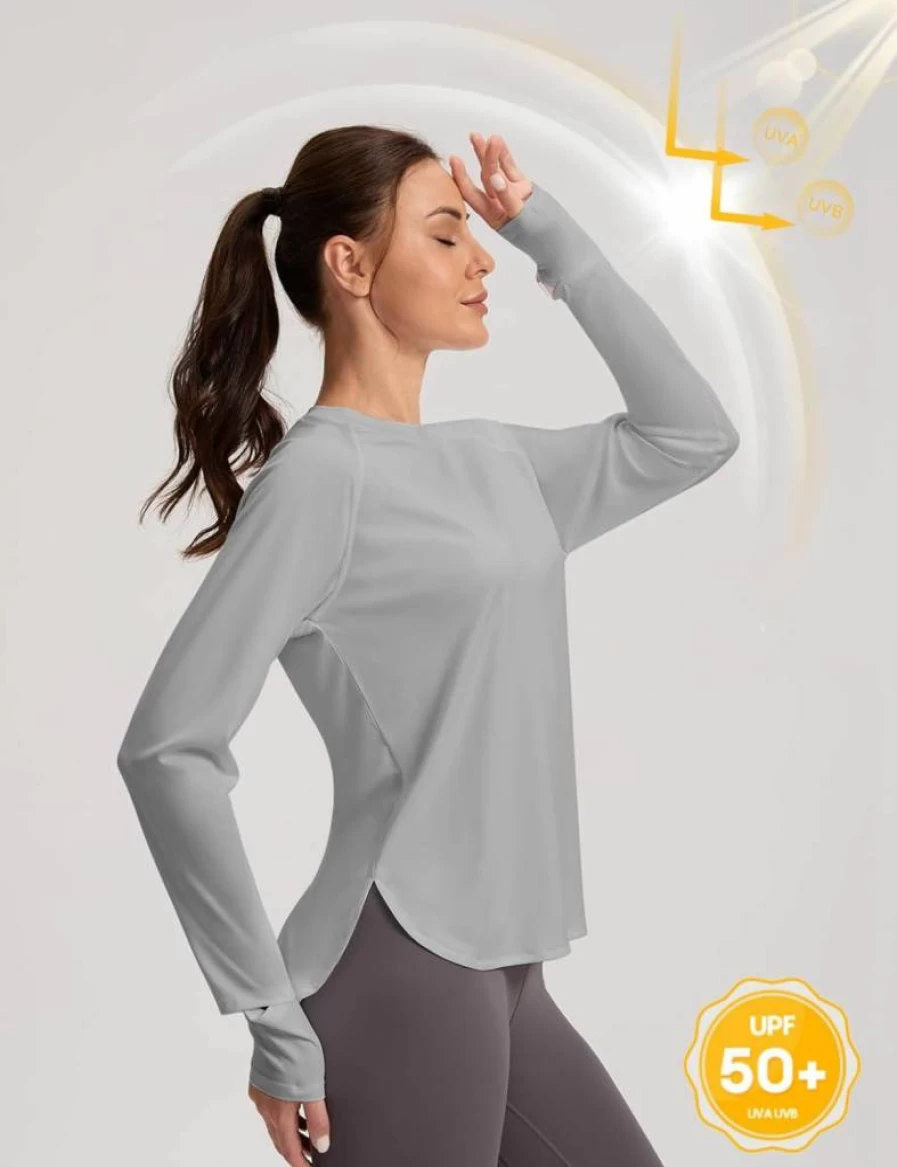 Seamaid Women's UPF 50+ Long Sleeve Sun Shirt - Lightweight Quick Dry UV Protection Top for Outdoor Hiking & Beach