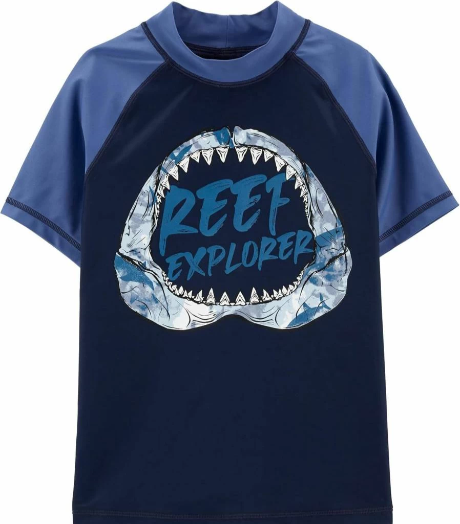 Oshkosh B'Gosh Boys' UPF Rashguard Swim Shirt for Sun Protection