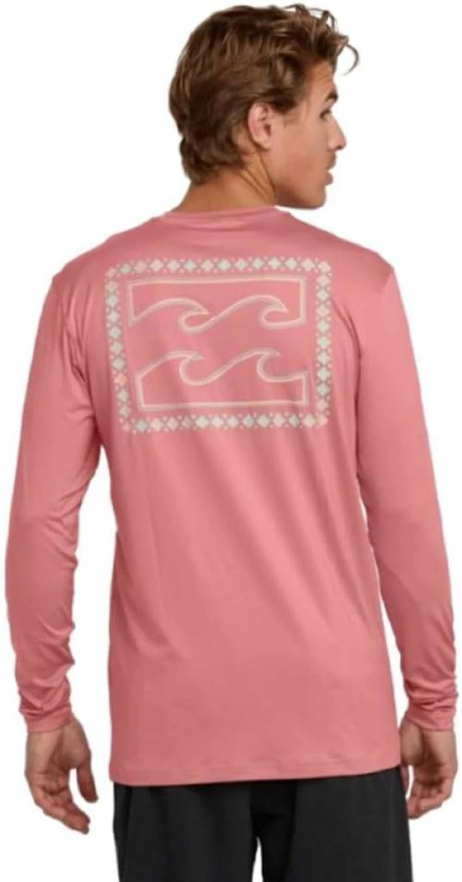 Billabong Men's Crayon Wave Loose Fit Long Sleeve Rash Guard UPF 50+ Sun Protection Surf Shirt
