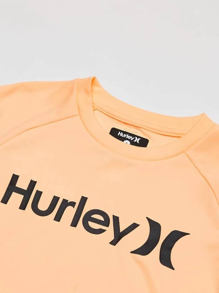 Hurley Boys' UPF 50+ Sun Protection Rash Guard Swim Shirt for Surfing and Swimming