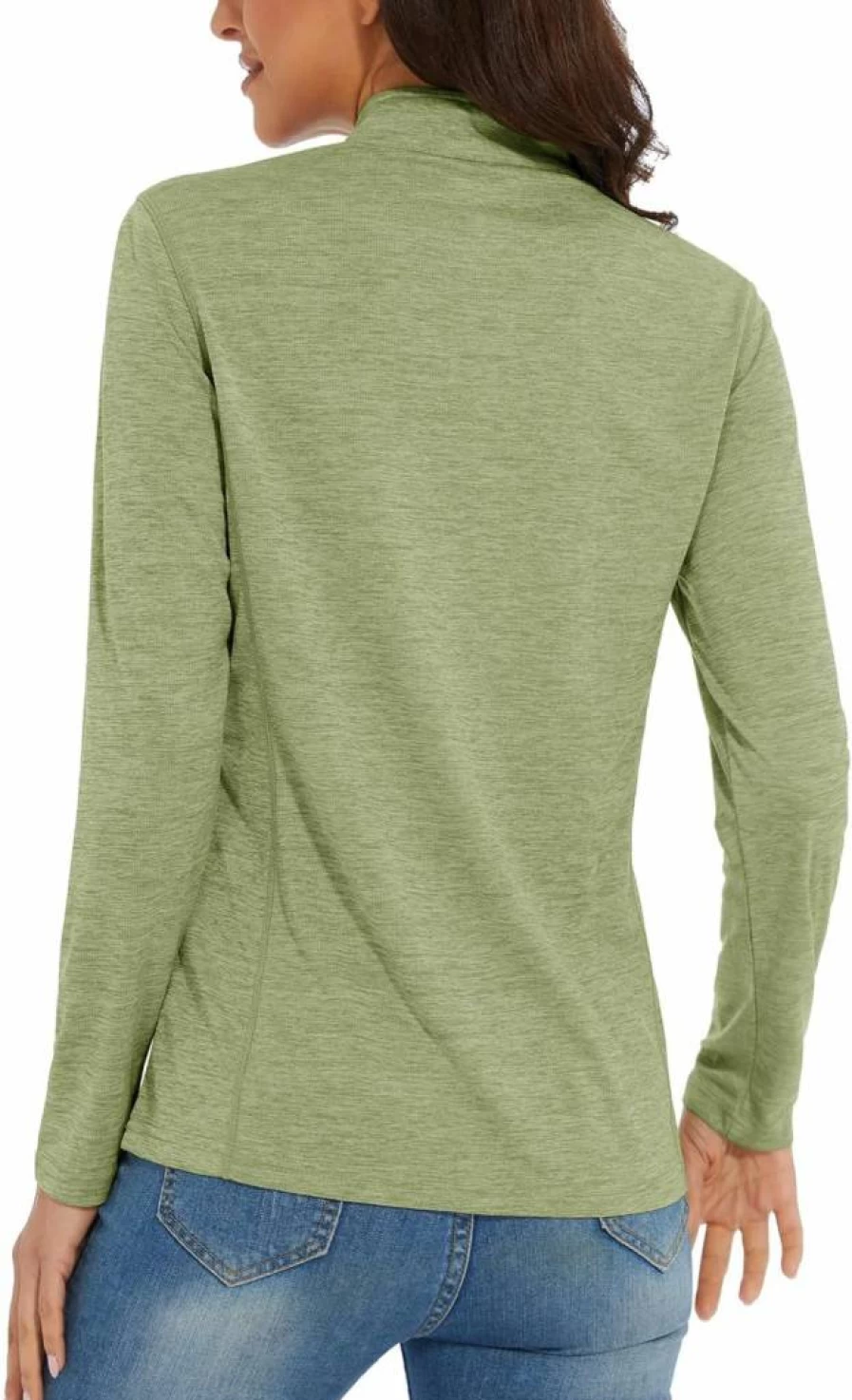 MAGCOMSEN Women's UPF 50+ Sun Protection 1/4 Zip Pullover Long Sleeve Quick Dry Athletic Shirt for Hiking & Workout