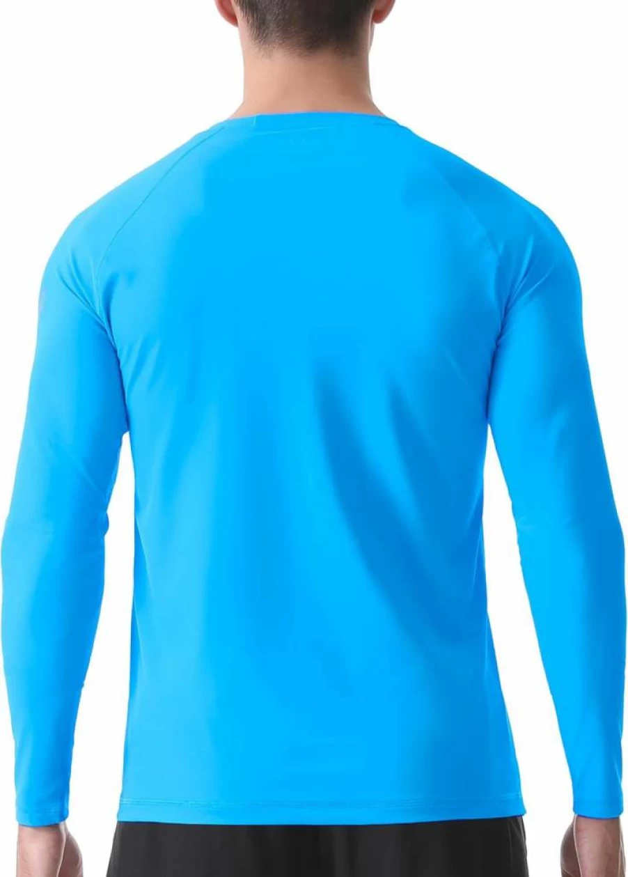 Roadbox Men's UPF 50+ Long Sleeve Sun Protection Shirt - Slim Fit Rash Guard for Swimming, Surfing, Fishing & Outdoor Activities