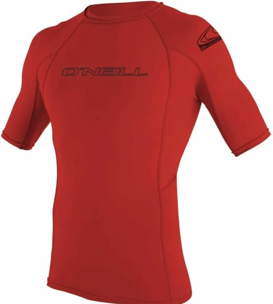 O'Neill Men's UPF 50+ Short Sleeve Rash Guard - Basic Skins Sun Protection Swim Shirt