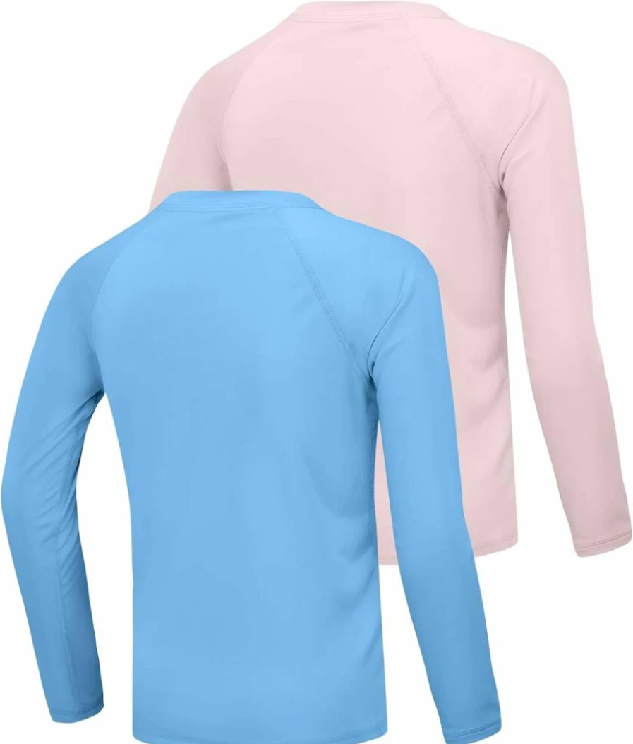 EoBeKee UPF 50+ Kids Sun Protection Shirt - Long Sleeve Rash Guard for Boys, Youth Swim Shirt for Beach, Surfing & Fishing