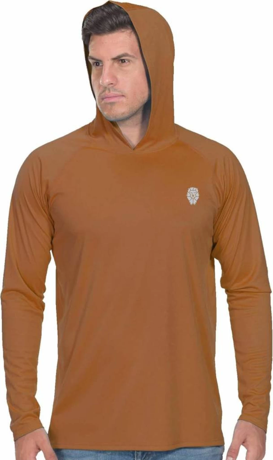 PIQIDIG Men's SPF 50+ Sun Protection Fishing Shirt - Long Sleeve UV Hoodie T-Shirt for Outdoor Activities
