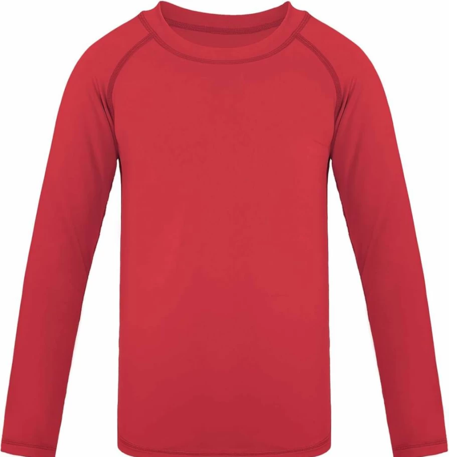 Auranso UPF 50+ Sun Protection Swim Shirt for Boys - Long Sleeve Quick Dry Rash Guard