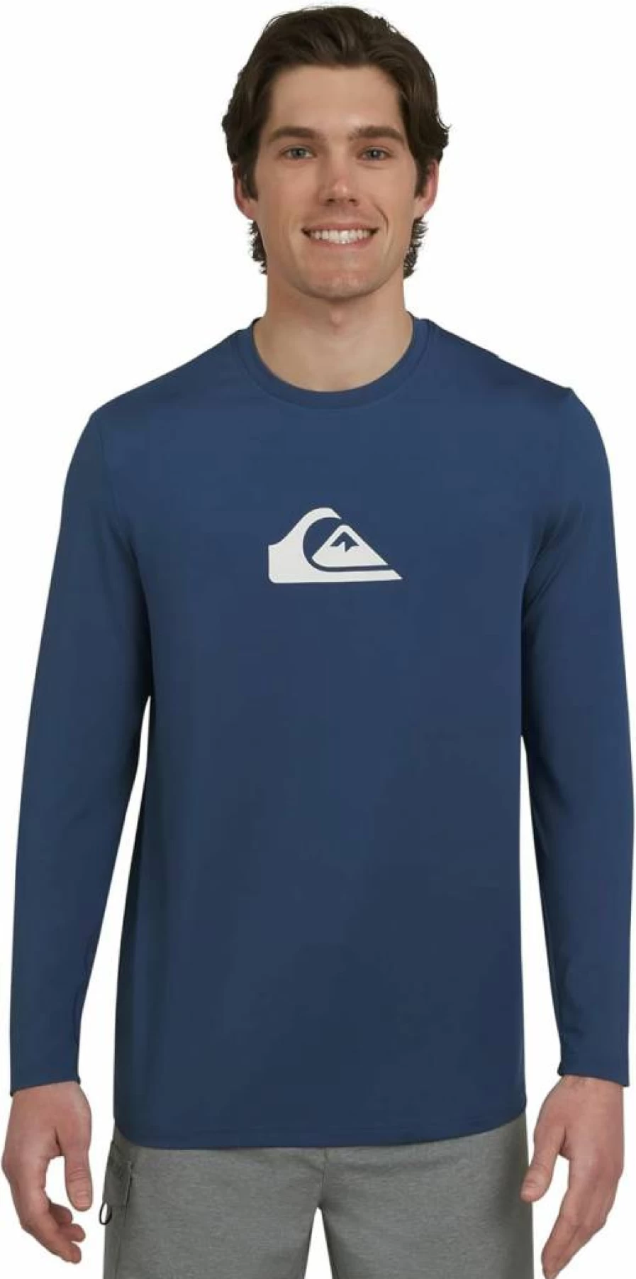 Quiksilver Men's UPF 50 Long Sleeve Rash Guard Sun Shirt - Swimwear & Surf Top (S-XXL)