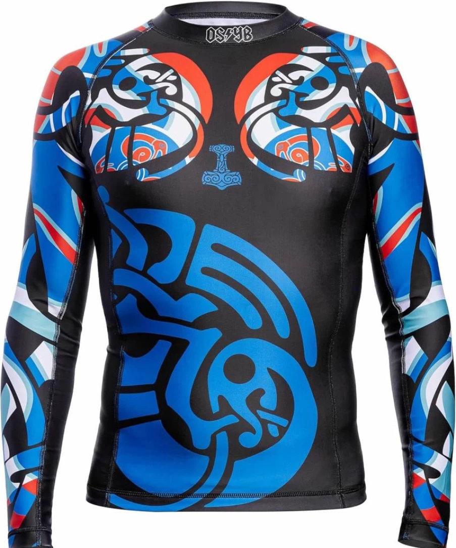 Hardcore Training Men's Long Sleeve Rash Guard - BJJ, MMA, No-Gi Compression Shirt for Grappling & Combat Sports