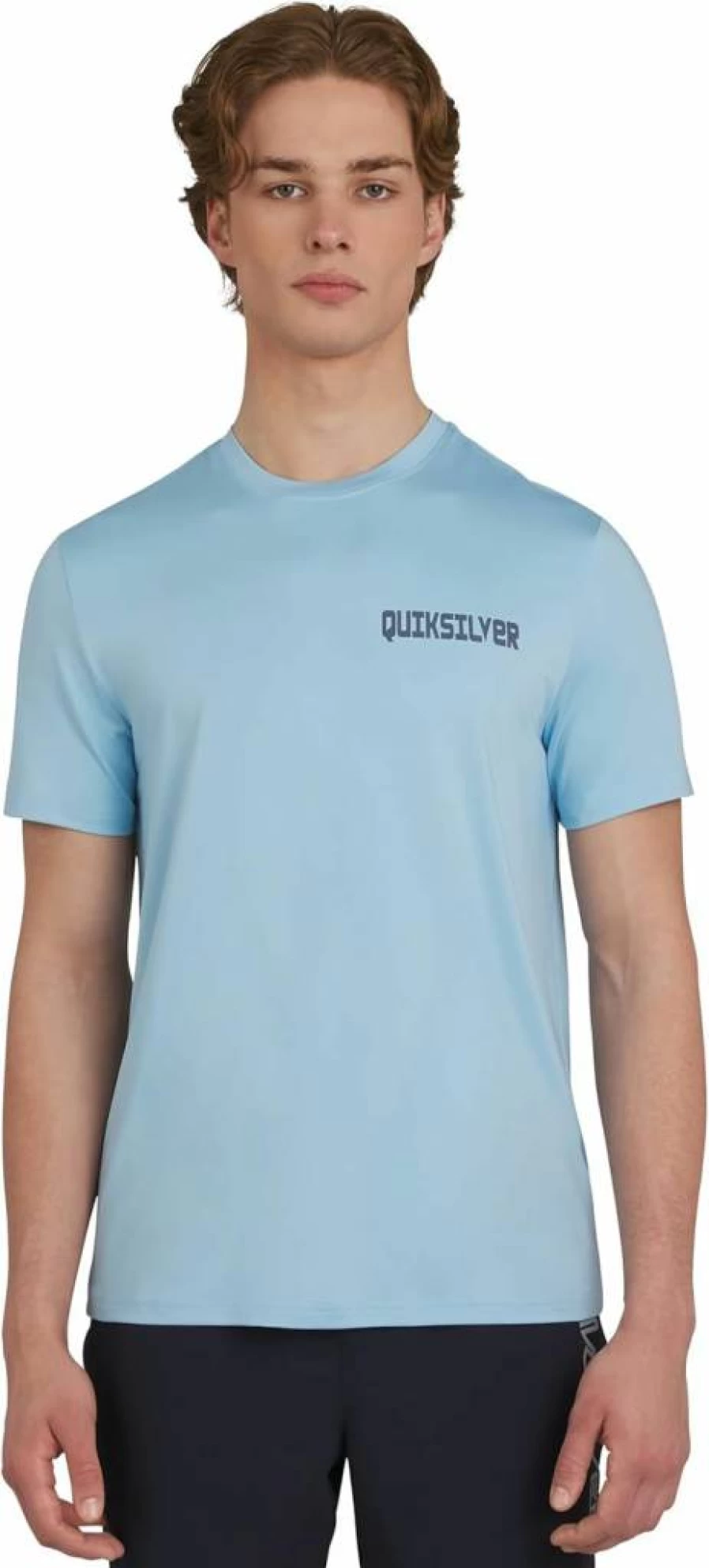 Quiksilver Men's UPF 50 Sun Protection Rash Guard Shirt - Short Sleeve Swim Top for Swimming & Surfing