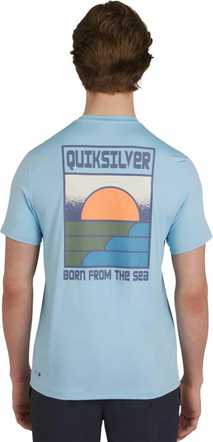 Quiksilver Men's UPF 50 Sun Protection Rash Guard Shirt - Short Sleeve Swim Top for Swimming & Surfing