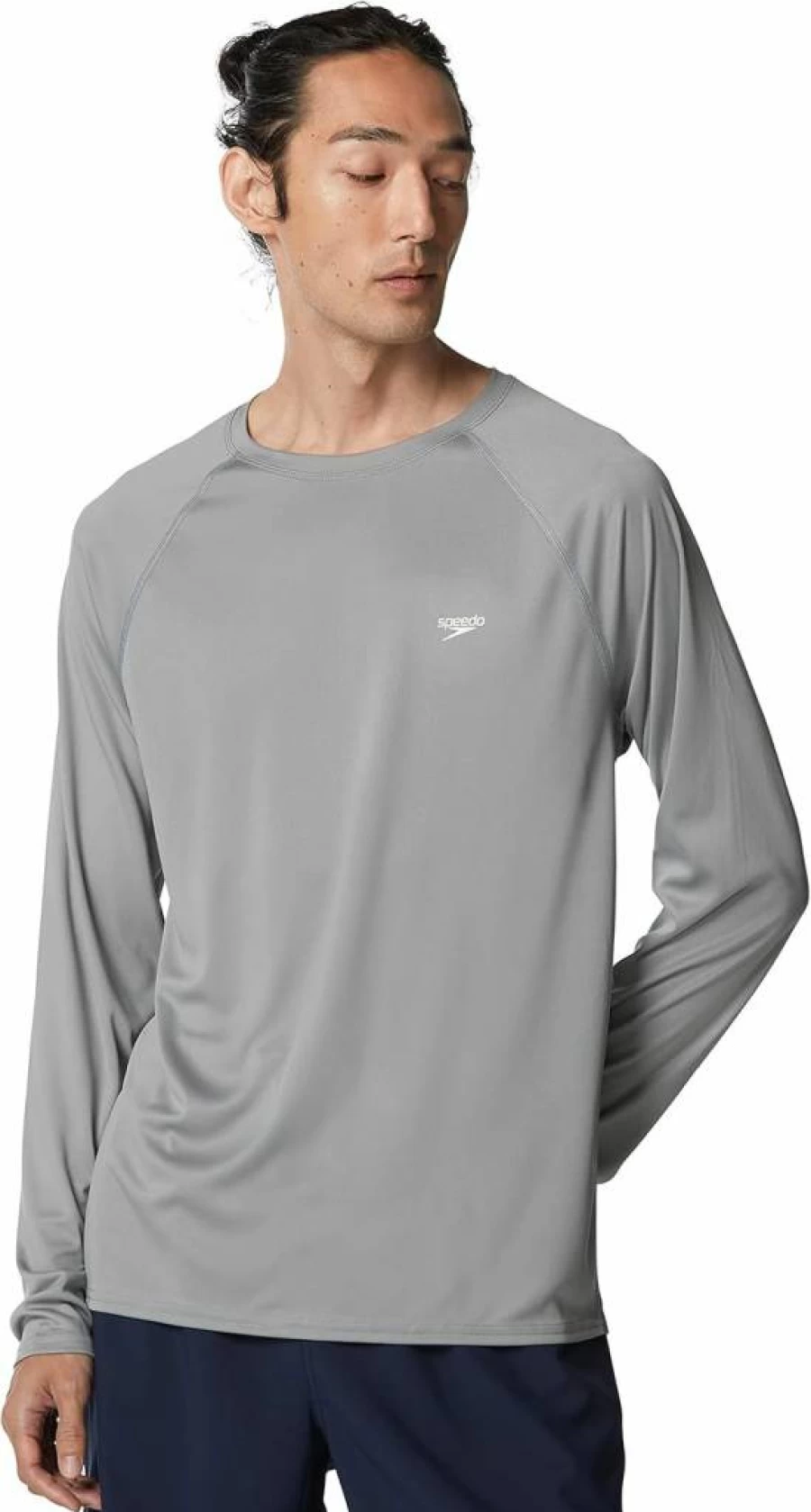 Speedo Men's Long Sleeve UV Protection Swim Shirt - Regular Fit Quick Dry Rash Guard