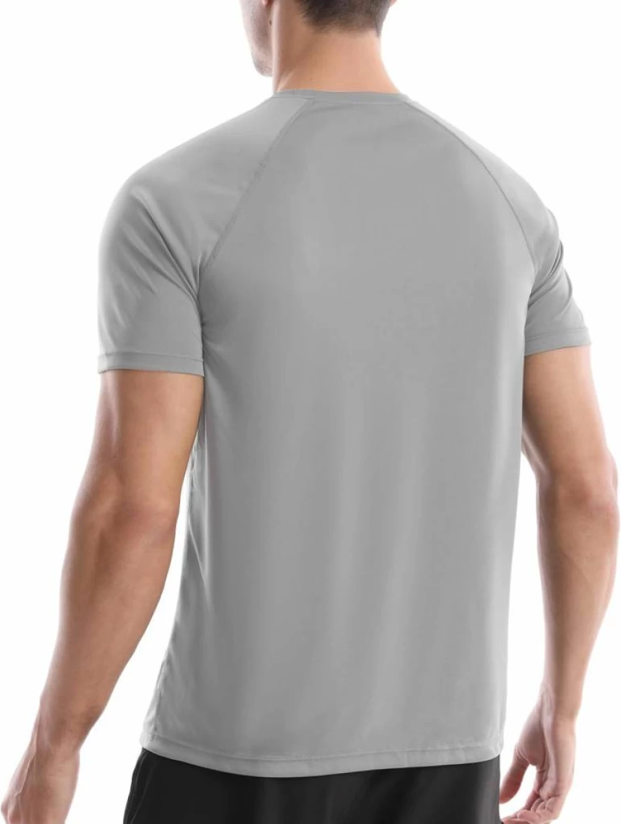 Roadbox UPF 50+ Men's Quick-Dry Rash Guard Shirt for Swimming, Surfing & Beach - Lightweight UV Protection Short Sleeve T-Shirt
