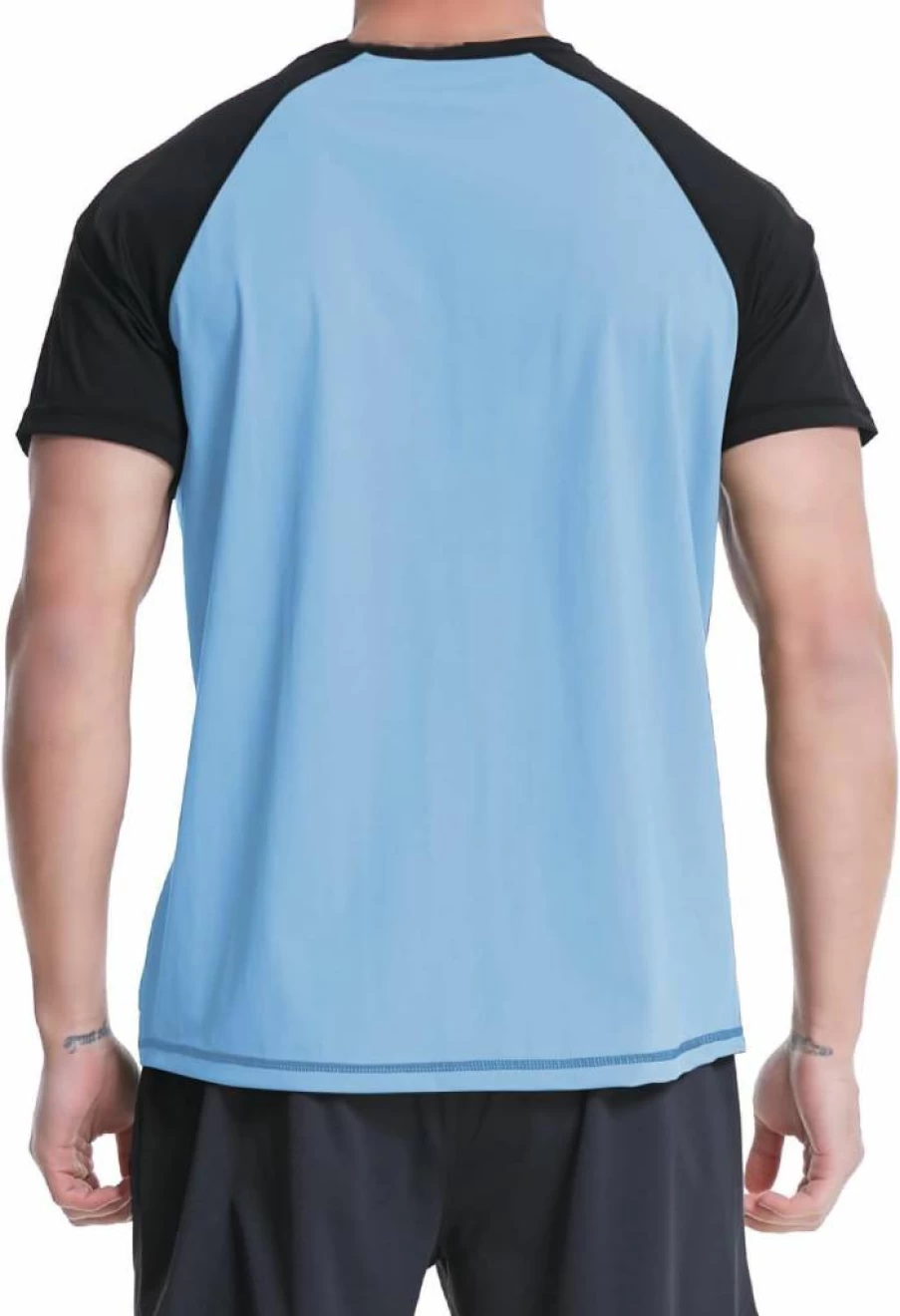 VAYAGER Men's UPF 50+ Rash Guard Swim Shirt Quick Dry Loose Fit Surfing & Water Sports T-Shirt