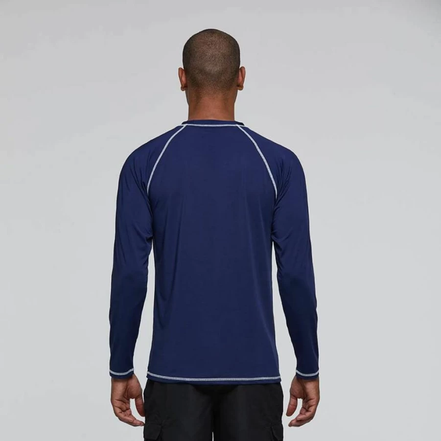 FREDRM Men's UPF 50+ Sun Protection Long Sleeve Rash Guard Shirt for Swimming, Surfing, Fishing & Outdoor Activities