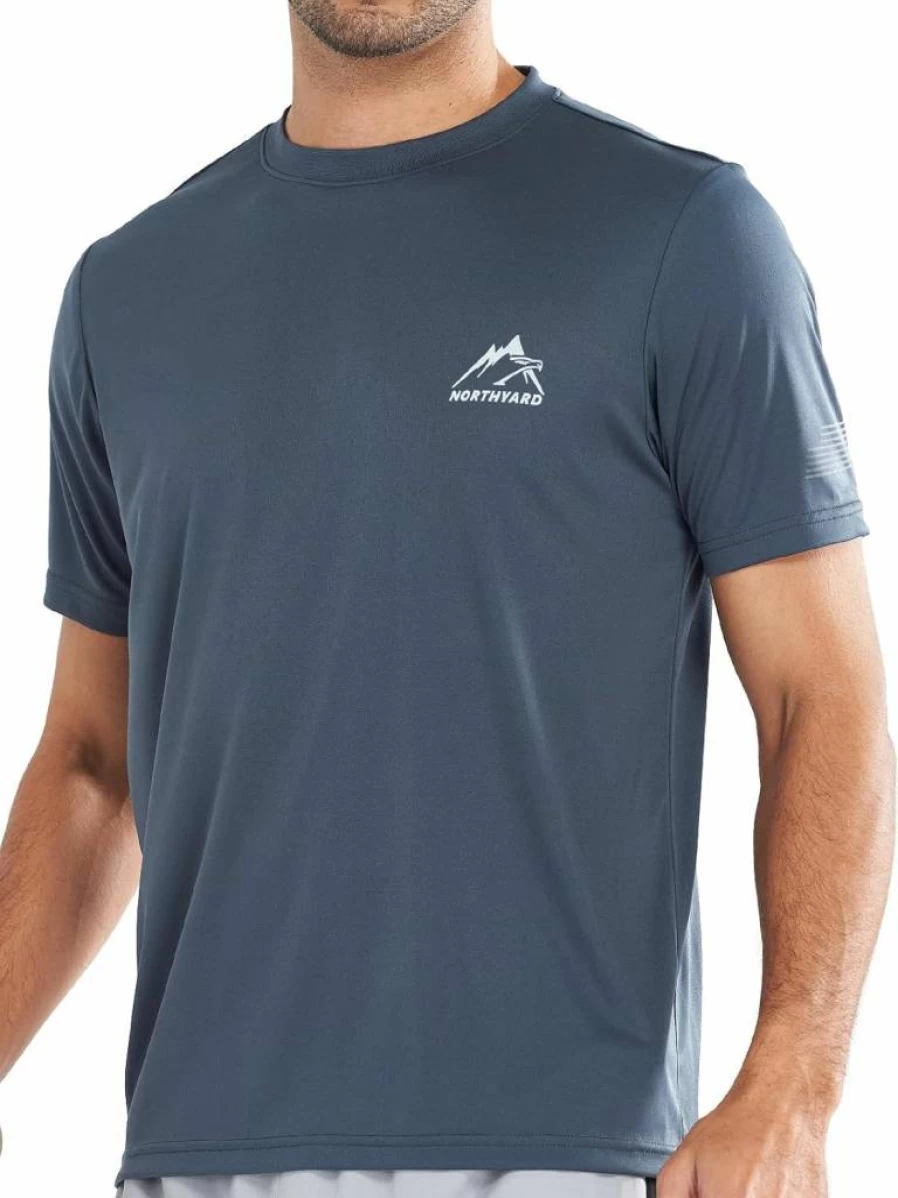 NORTHYARD Men's UPF 50+ Sun Protection Shirt Quick Dry UV Swim Shirt Athletic Fishing Rash Guard Short Sleeve T-Shirt