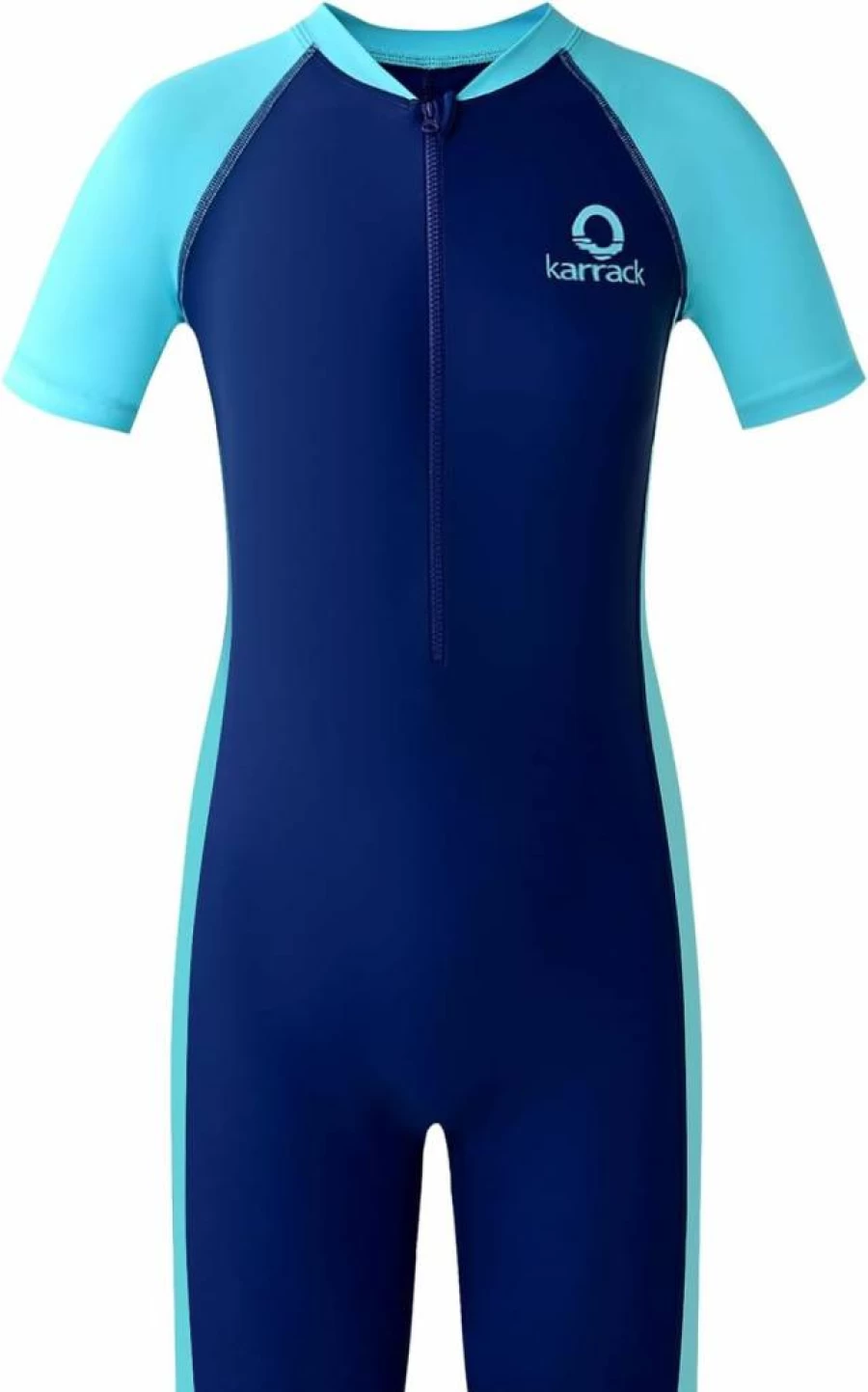Karrack UPF 50+ Kids Rash Guard Swimsuit - Boys & Girls One-Piece Sun Protective Bathing Suit for Water Sports